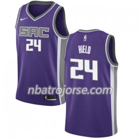 Män Sacramento Kings Tröja Buddy Hield 24 Nike 2017-18 Lila Swingman